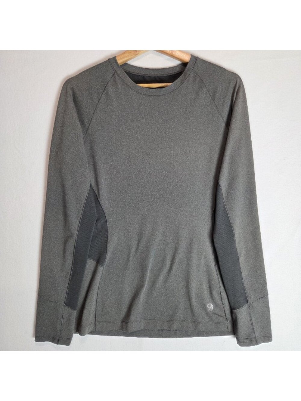 Mountain Hardwear Women Large Shirt Gray Long Sleeve Crewneck Outdoor Hiking LG